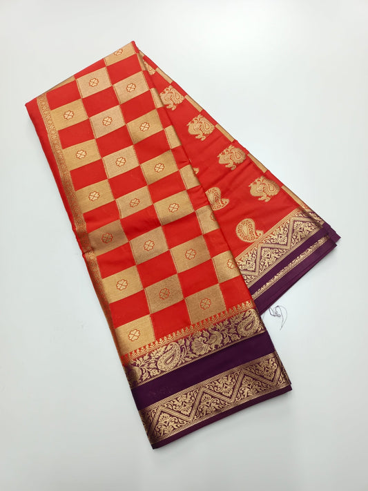 SEMI CREPE SILK SAREE - B S CHANNABASAPPA & SONS