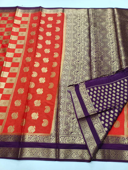 SEMI CREPE SILK SAREE - B S CHANNABASAPPA & SONS