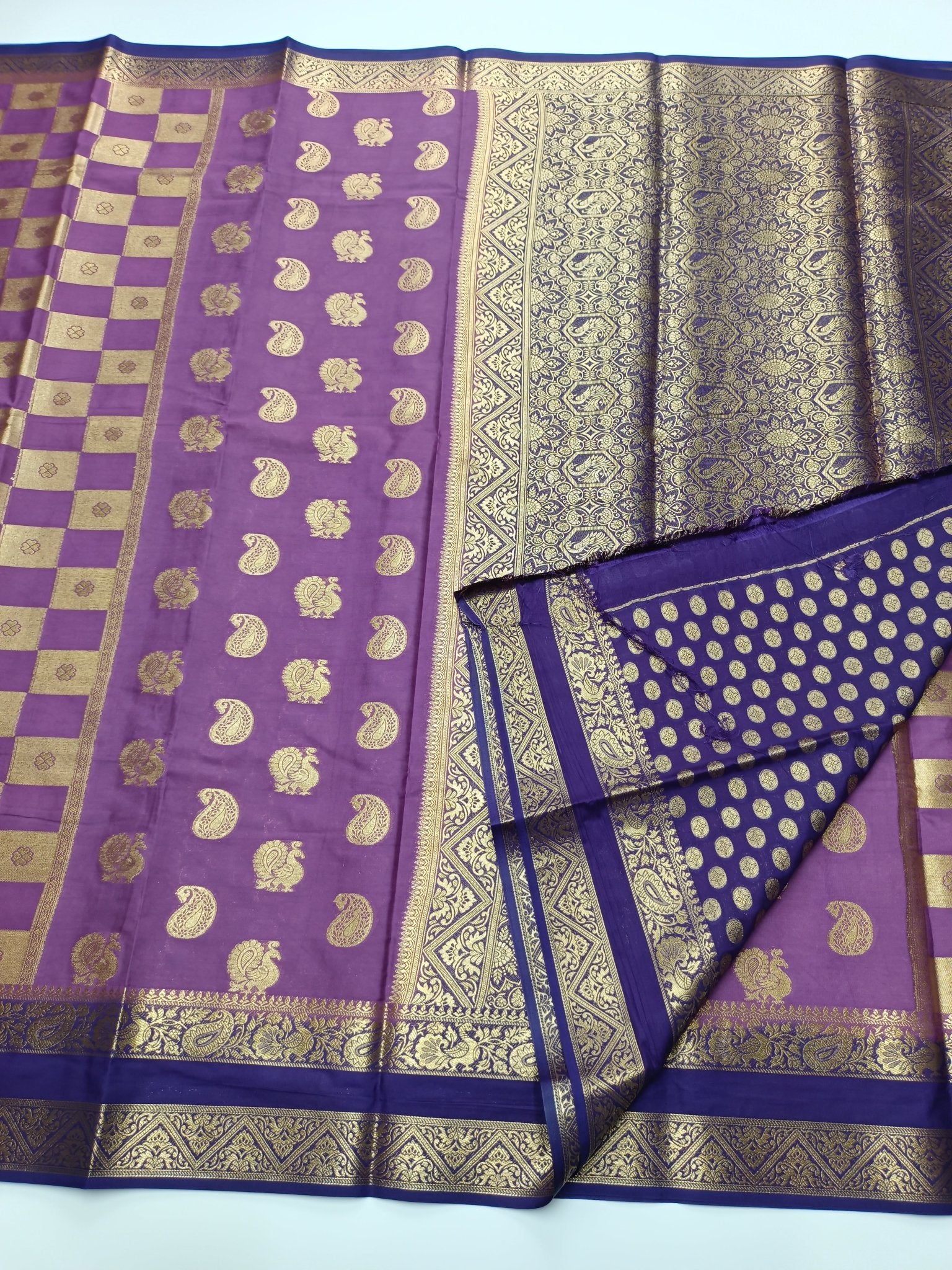 SEMI CREPE SILK SAREE - B S CHANNABASAPPA & SONS