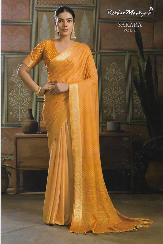 FANCY DOLA CREPE SAREE - B S CHANNABASAPPA & SONS