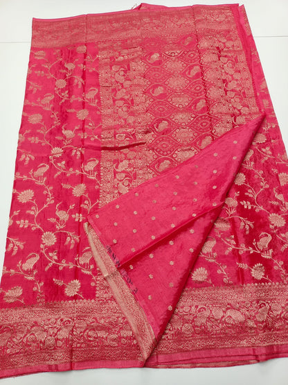 VISCOPE CREPE SILK SAREE - B S CHANNABASAPPA & SONS