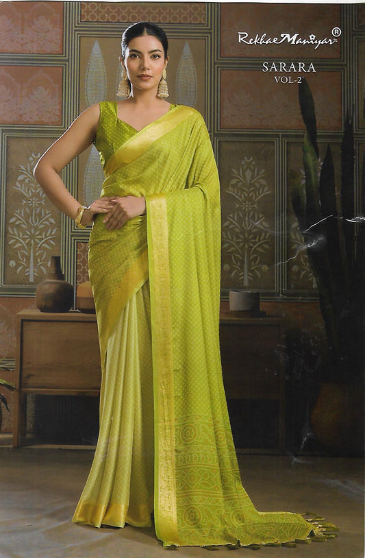 FANCY DOLA CREPE SAREE - B S CHANNABASAPPA & SONS