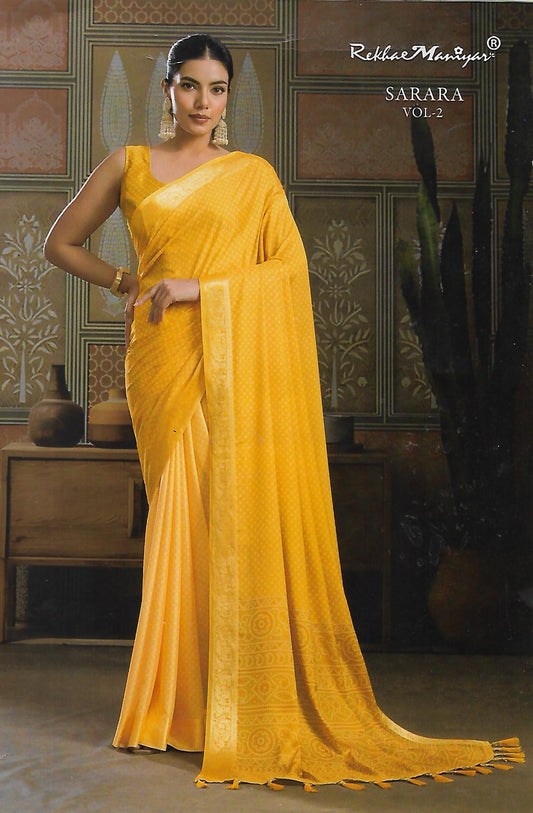 FANCY DOLA CREPE SAREE - B S CHANNABASAPPA & SONS