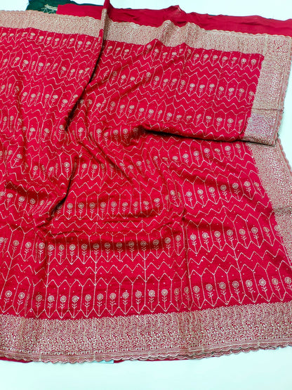 FANCY EMBROIDERY SAREE - B S CHANNABASAPPA & SONS