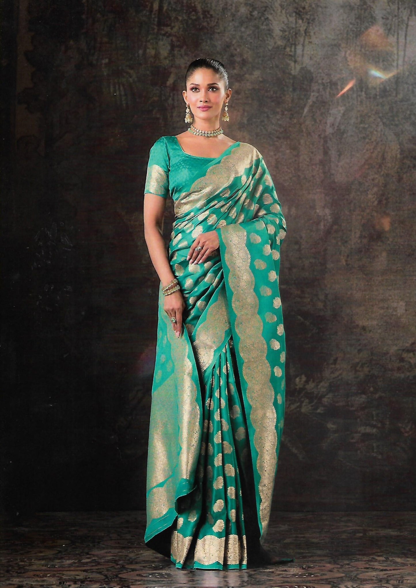 FANCY SATIN SILK SAREE - B S CHANNABASAPPA & SONS