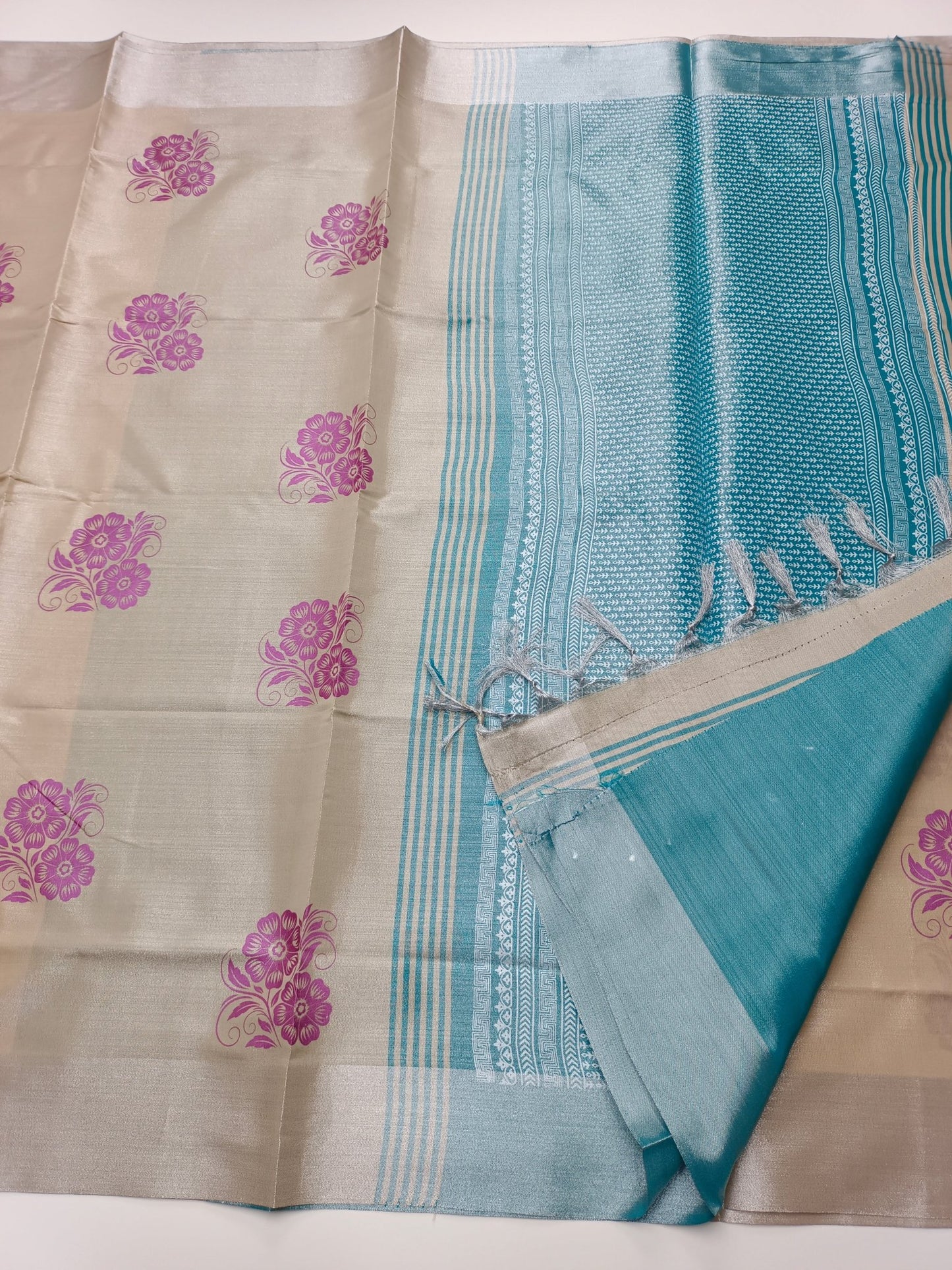TISSUE COTTON SAREE - B S CHANNABASAPPA & SONS
