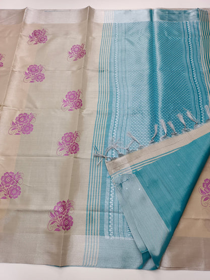 TISSUE COTTON SAREE - B S CHANNABASAPPA & SONS