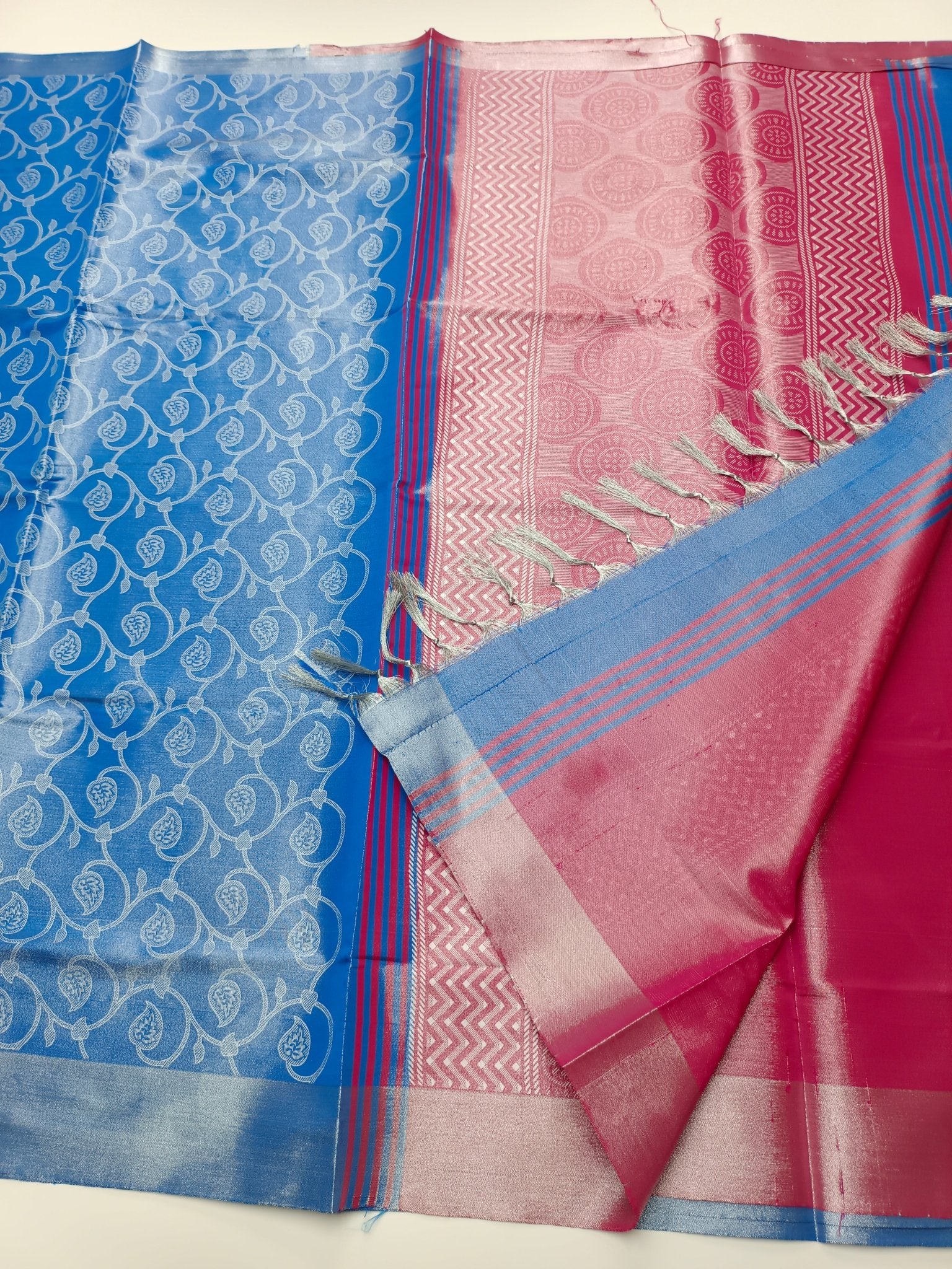TISSUE COTTON SAREE - B S CHANNABASAPPA & SONS
