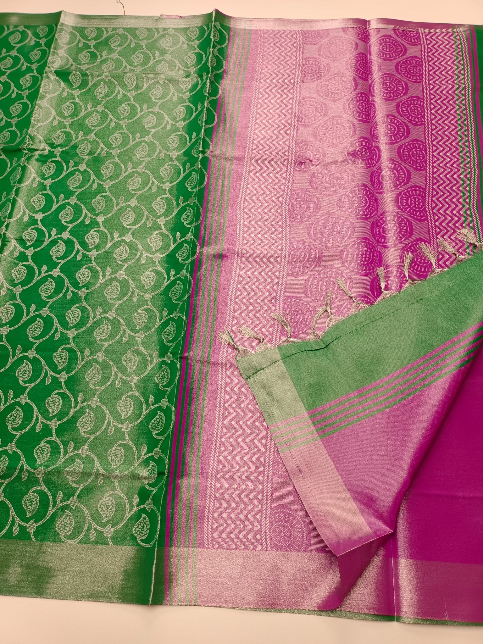 TISSUE COTTON SAREE - B S CHANNABASAPPA & SONS