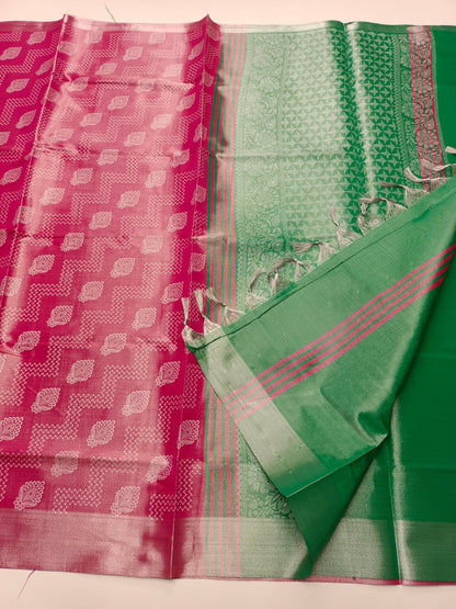TISSUE COTTON SAREE - B S CHANNABASAPPA & SONS
