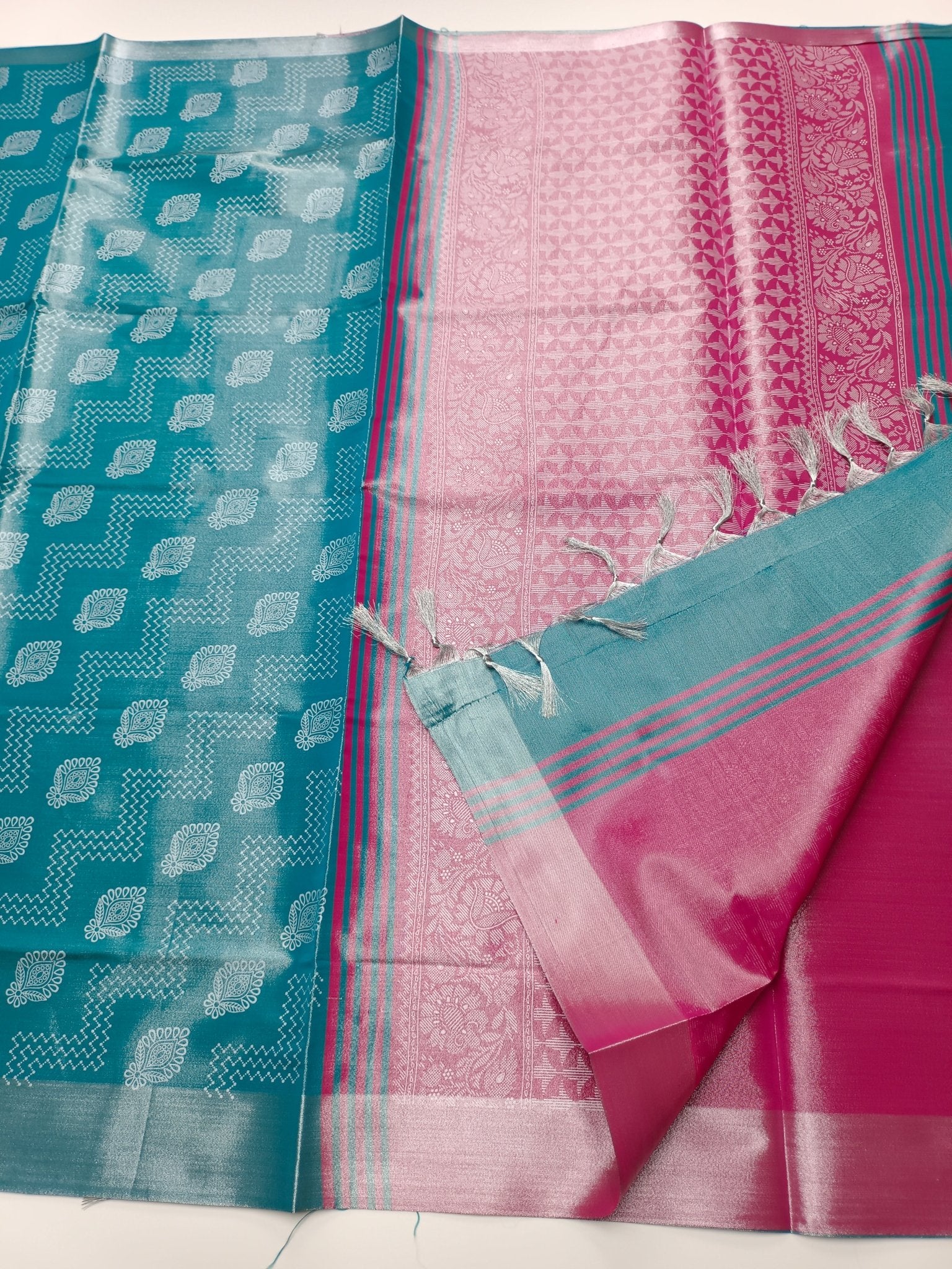 TISSUE COTTON SAREE - B S CHANNABASAPPA & SONS
