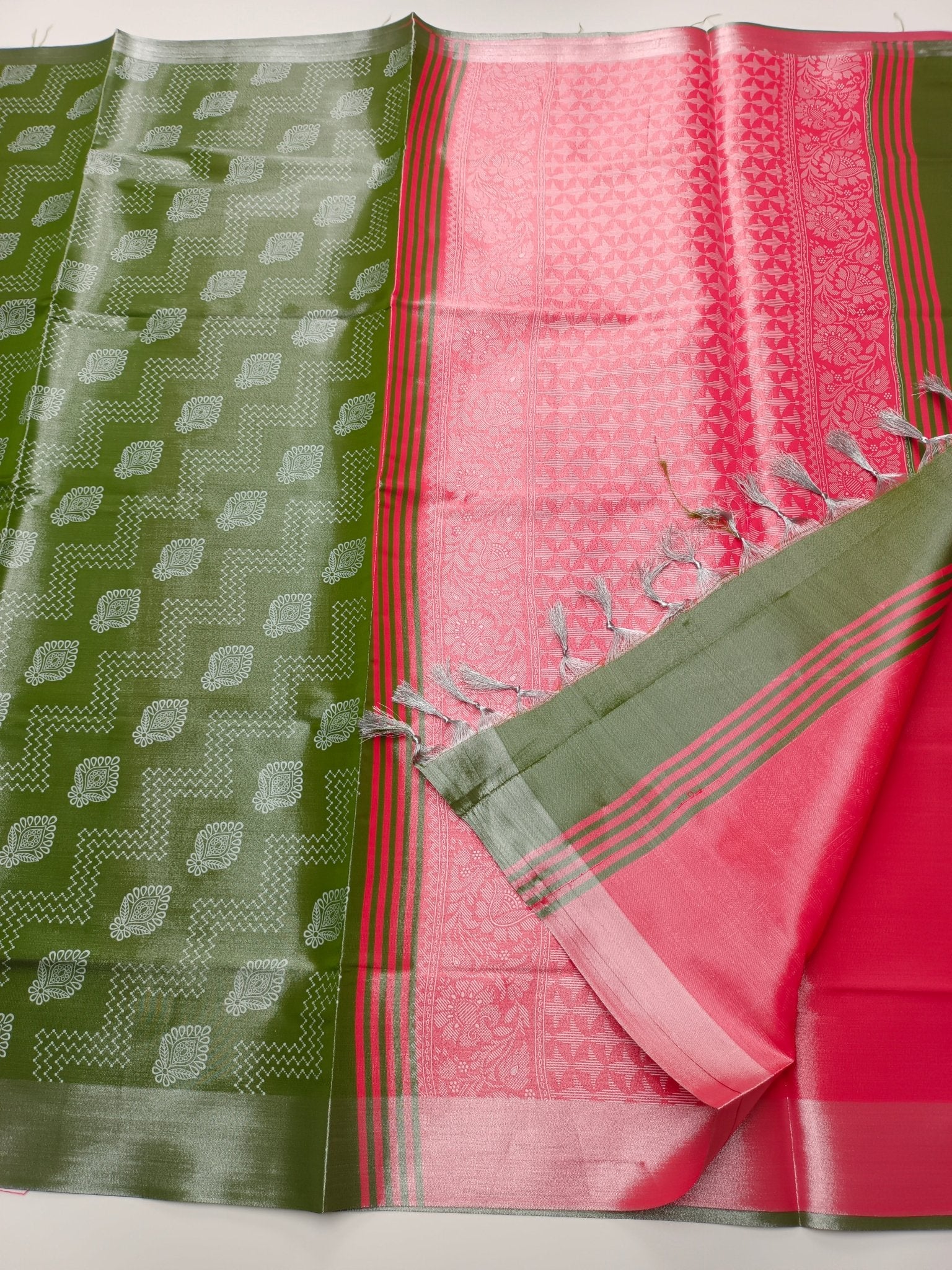 TISSUE COTTON SAREE - B S CHANNABASAPPA & SONS