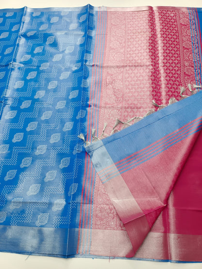 TISSUE COTTON SAREE - B S CHANNABASAPPA & SONS