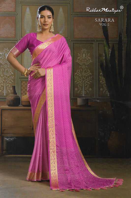FANCY DOLA CREPE SAREE - B S CHANNABASAPPA & SONS