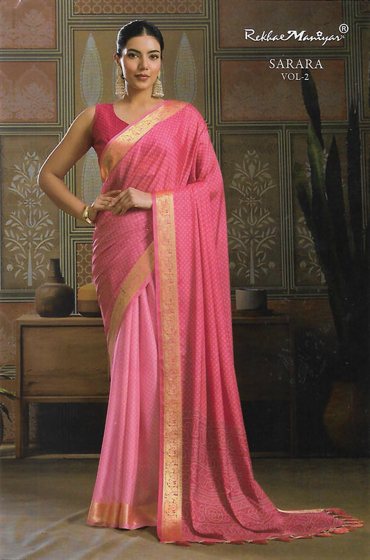 FANCY DOLA CREPE SAREE - B S CHANNABASAPPA & SONS