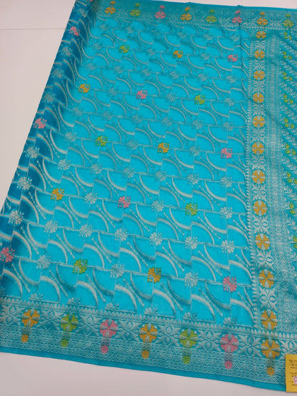 FANCY ORGANZA SAREE - B S CHANNABASAPPA & SONS