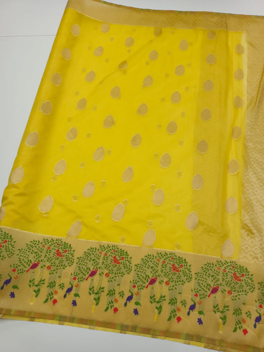 FANCY ORGANZA SAREE - B S CHANNABASAPPA & SONS