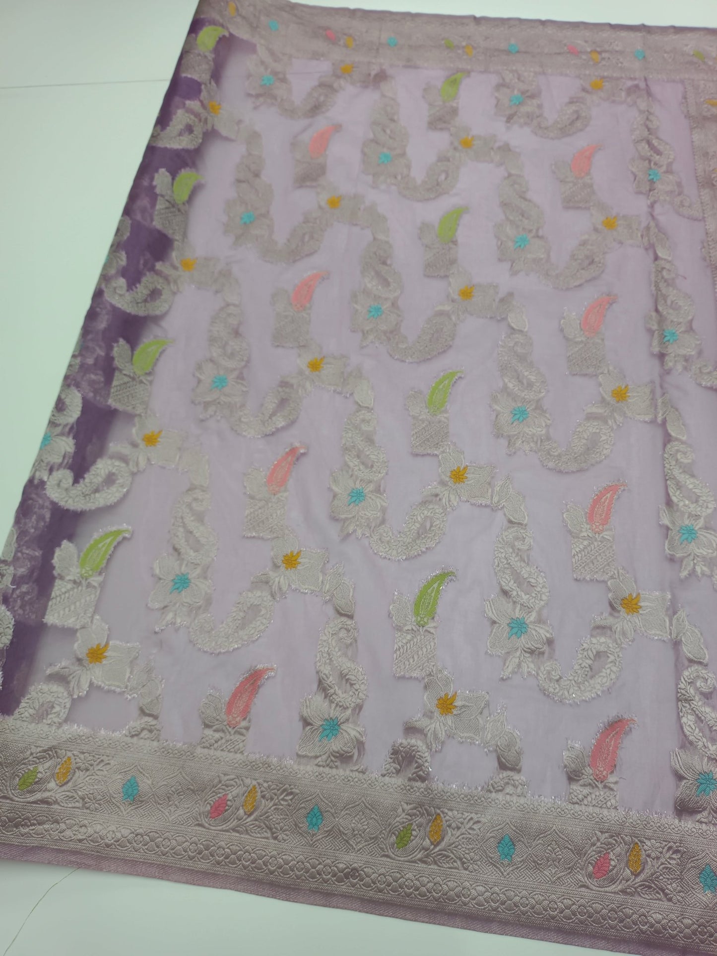 FANCY ORGANZA SAREE - B S CHANNABASAPPA & SONS