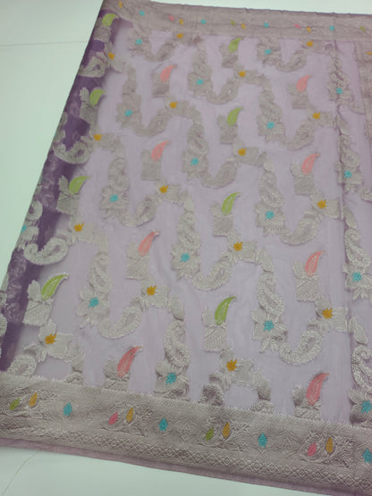 FANCY ORGANZA SAREE - B S CHANNABASAPPA & SONS