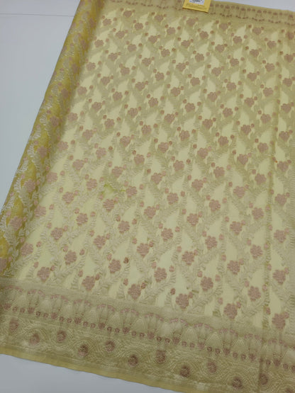 FANCY ORGANZA SAREE - B S CHANNABASAPPA & SONS