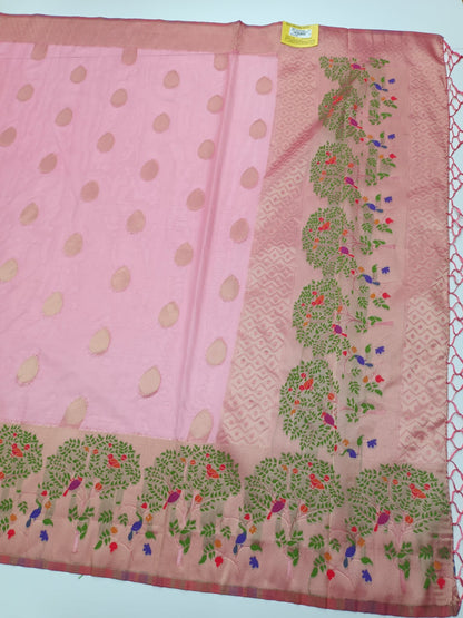 FANCY ORGANZA SAREE - B S CHANNABASAPPA & SONS