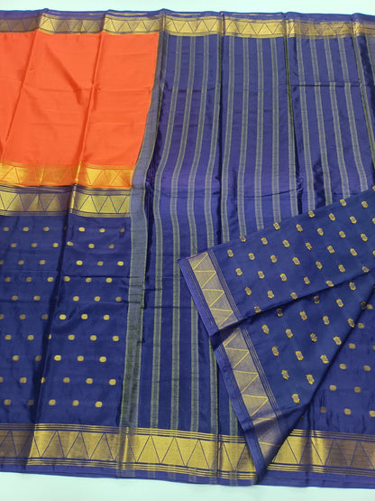 2D SEMI CREPE SILK SAREE - B S CHANNABASAPPA & SONS