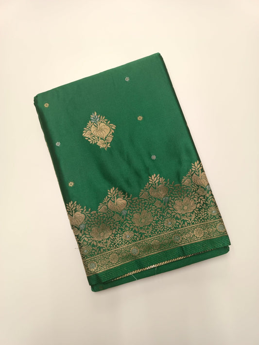 SATIN CREPE SILK SAREE - B S CHANNABASAPPA & SONS