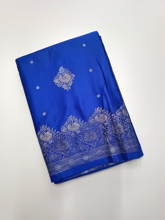 SATIN CREPE SILK SAREE - B S CHANNABASAPPA & SONS