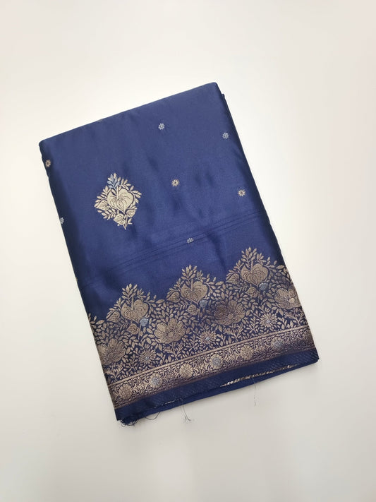 SATIN CREPE SILK SAREE - B S CHANNABASAPPA & SONS