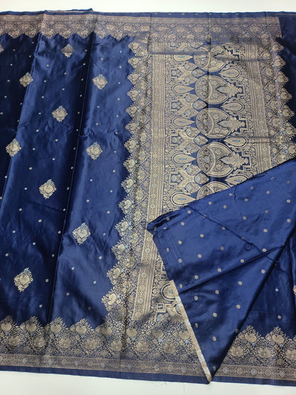 SATIN CREPE SILK SAREE - B S CHANNABASAPPA & SONS