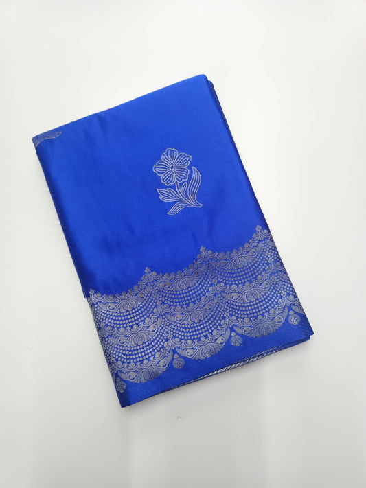 SATIN CREPE SILK SAREE - B S CHANNABASAPPA & SONS