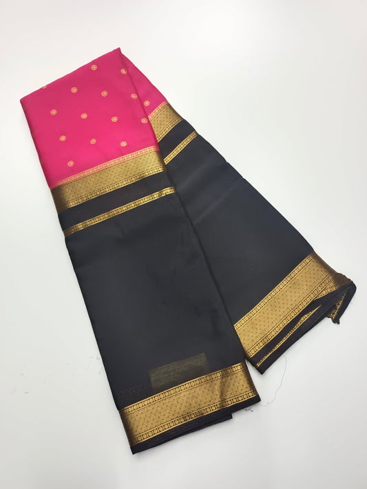 2D SEMI CREPE SILK SAREE - B S CHANNABASAPPA & SONS