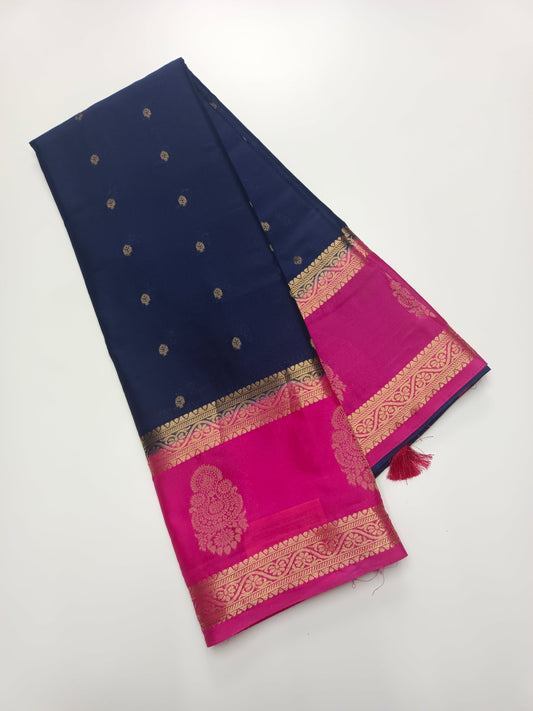 SEMI CREPE SILK SAREE - B S CHANNABASAPPA & SONS