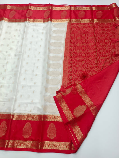 SEMI CREPE SILK SAREE - B S CHANNABASAPPA & SONS