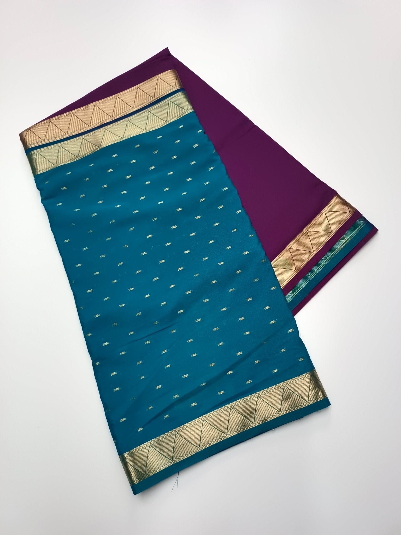 2D SEMI CREPE SILK SAREE - B S CHANNABASAPPA & SONS