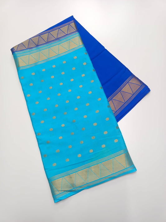 2D SEMI CREPE SILK SAREE - B S CHANNABASAPPA & SONS