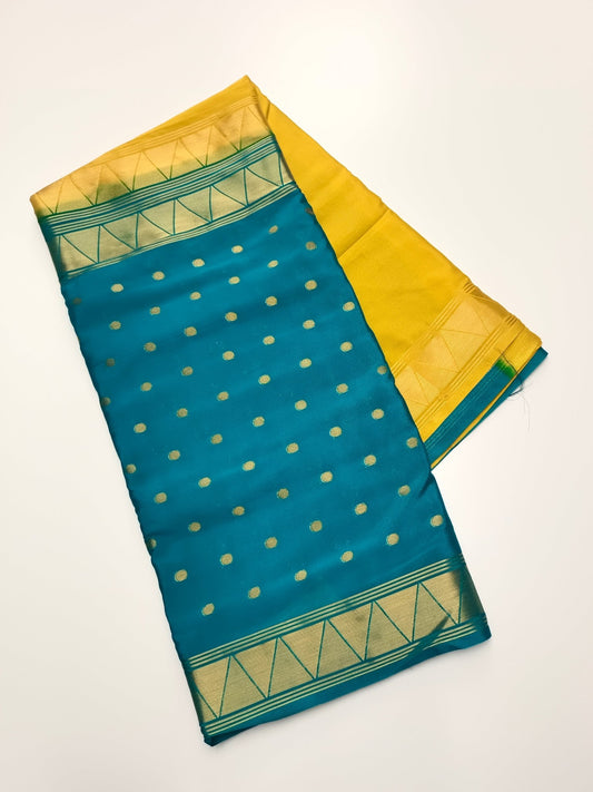2D SEMI CREPE SILK SAREE - B S CHANNABASAPPA & SONS