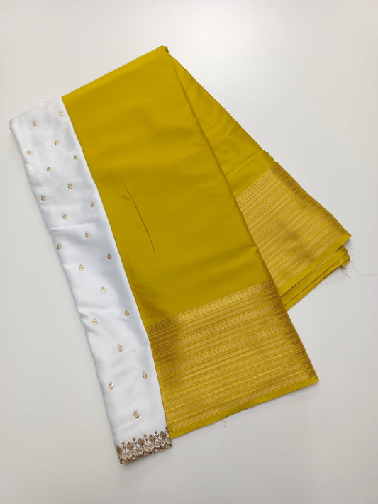 SEMI CREPE SILK SAREE - B S CHANNABASAPPA & SONS