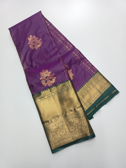 KANCHIPURAM SEMI SILK SAREE - B S CHANNABASAPPA & SONS