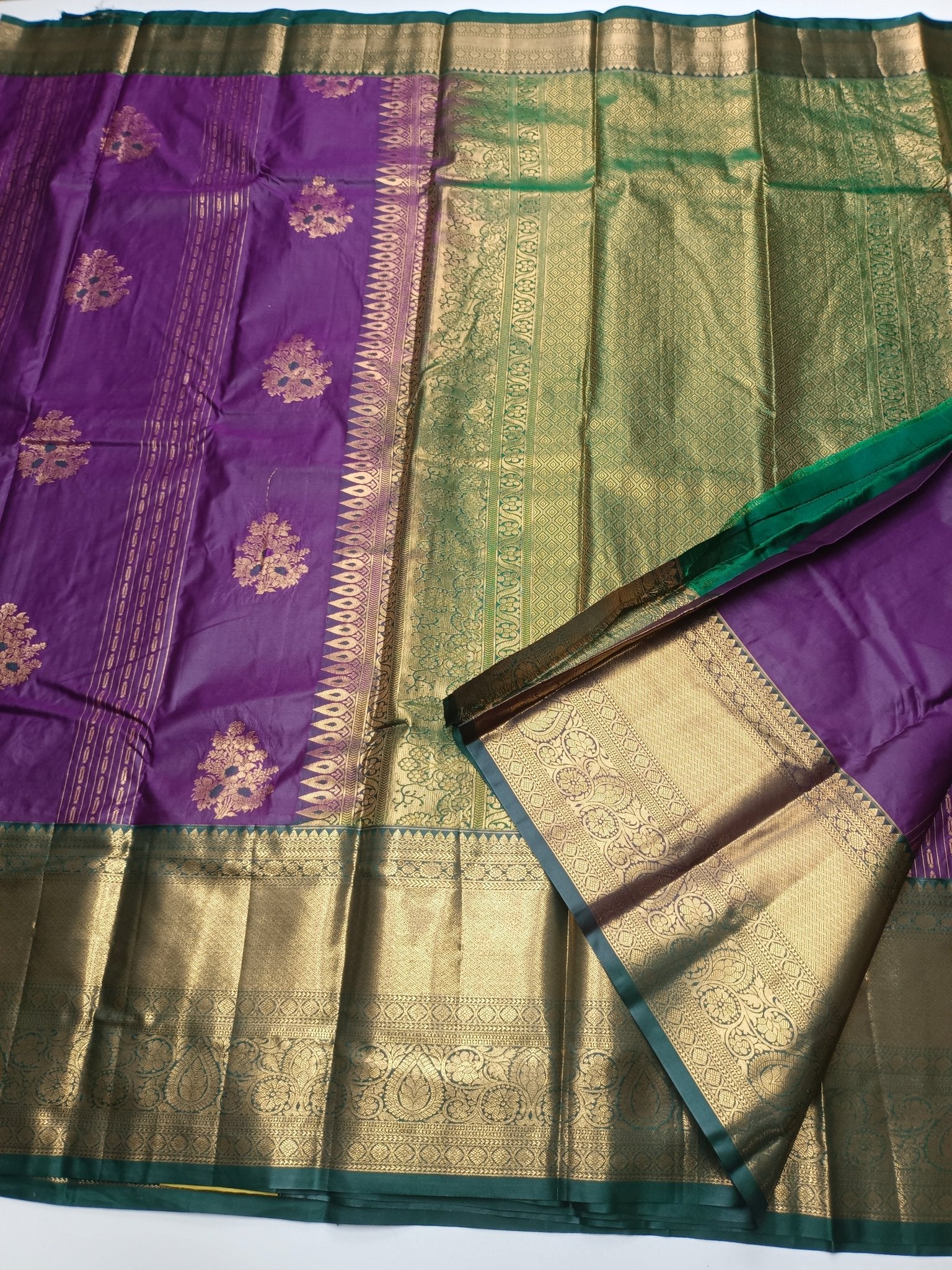 KANCHIPURAM SEMI SILK SAREE - B S CHANNABASAPPA & SONS