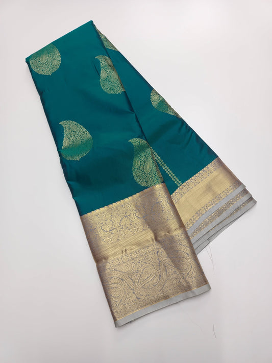 KANCHIPURAM SEMI SILK SAREE - B S CHANNABASAPPA & SONS