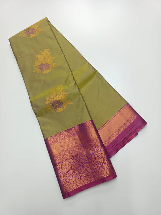 KANCHIPURAM SEMI SILK SAREE - B S CHANNABASAPPA & SONS