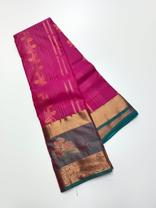 KANCHIPURAM SEMI SILK SAREE - B S CHANNABASAPPA & SONS