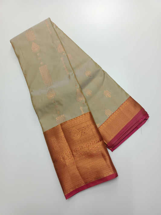 KANCHIPURAM SEMI SILK SAREE - B S CHANNABASAPPA & SONS