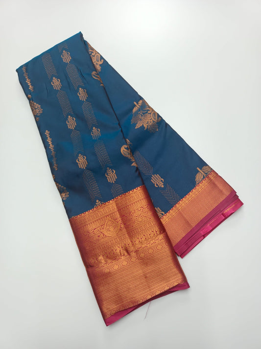 KANCHIPURAM SEMI SILK SAREE - B S CHANNABASAPPA & SONS