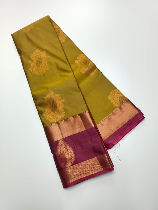 KANCHIPURAM SEMI SILK SAREE - B S CHANNABASAPPA & SONS