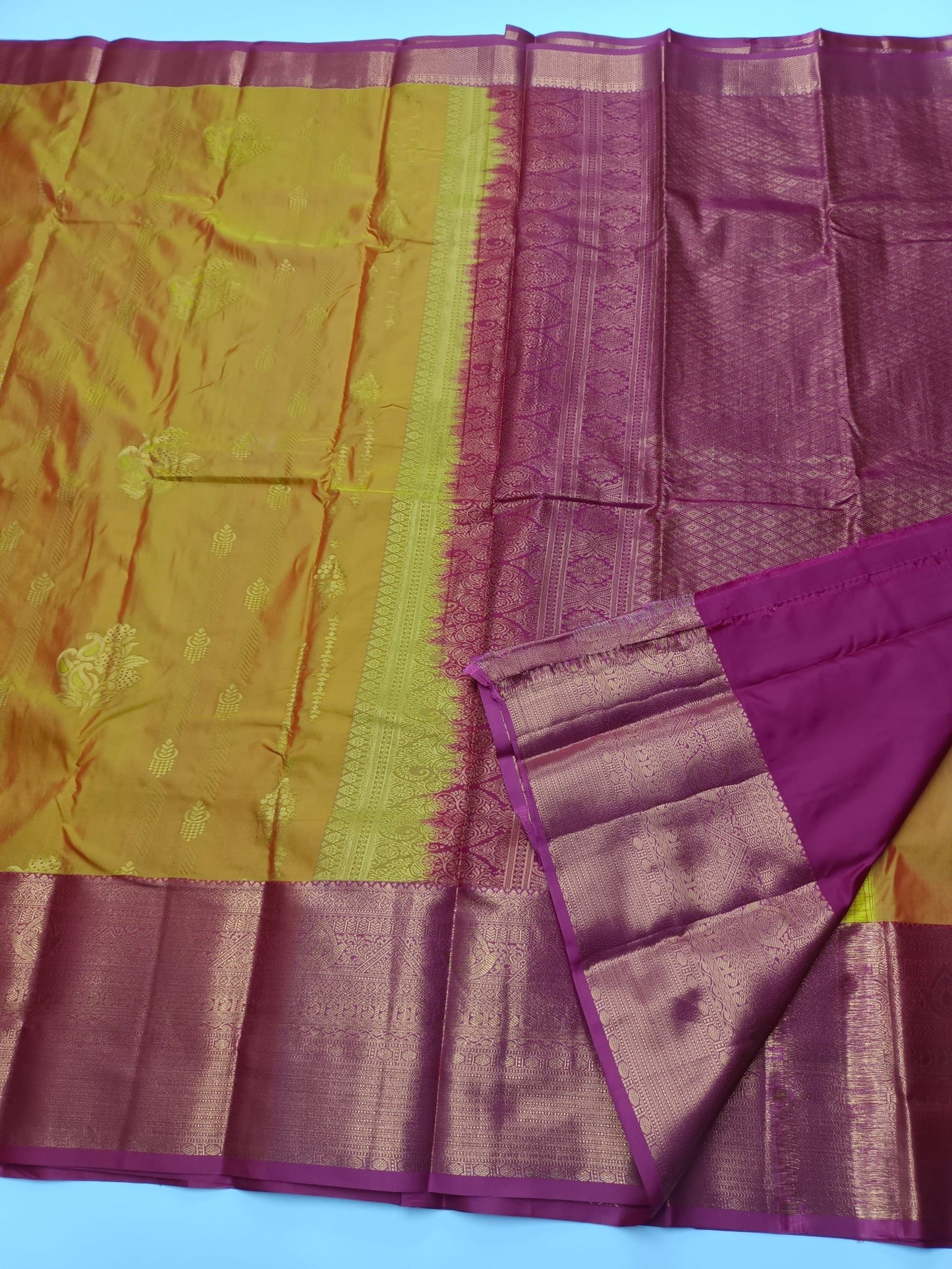 KANCHIPURAM SEMI SILK SAREE - B S CHANNABASAPPA & SONS