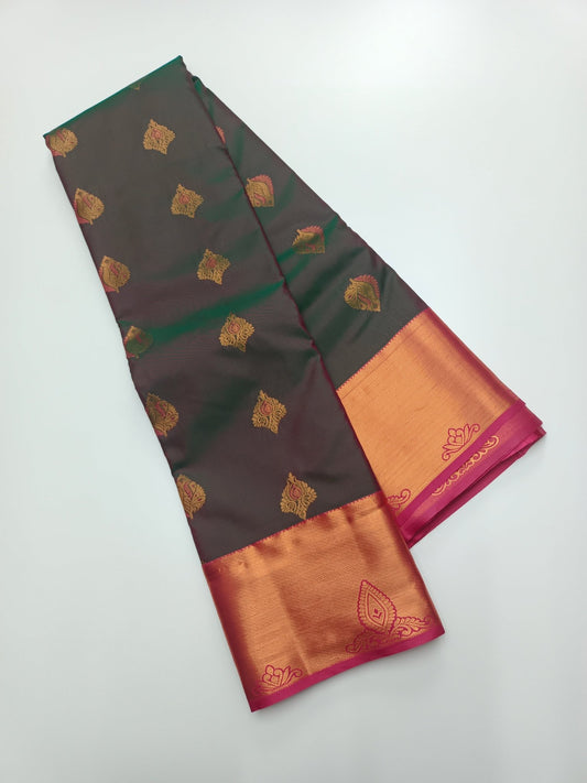 KANCHIPURAM SEMI SILK SAREE - B S CHANNABASAPPA & SONS