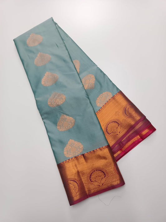 KANCHIPURAM SEMI SILK SAREE - B S CHANNABASAPPA & SONS