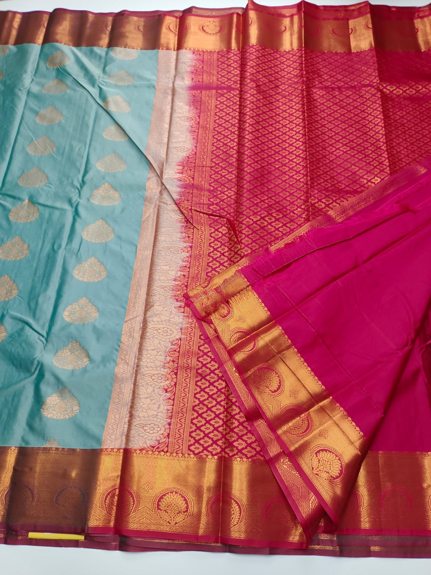 KANCHIPURAM SEMI SILK SAREE - B S CHANNABASAPPA & SONS
